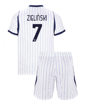 Billige Fotballdrakt Inter Milan Piotr Zielinski #7 Replika Bortedraktsett Barn 2026-27 Kortermet (med bukser)